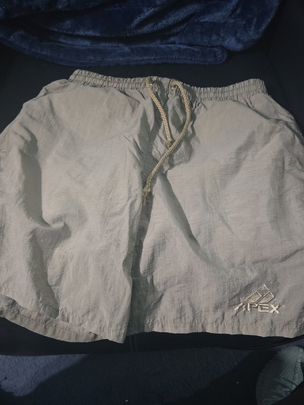 Apex Men's Light Gray Athletic Shorts with Drawstring